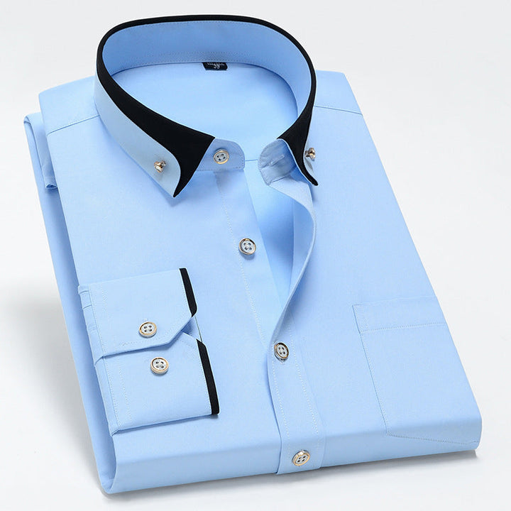 Alberto | Camicia classica in cotone a maniche lunghe