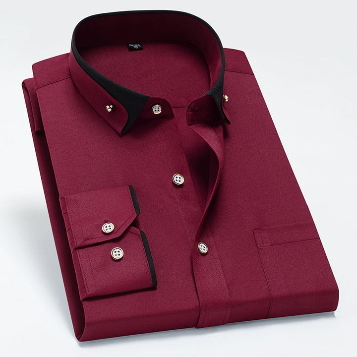 Alberto | Camicia classica in cotone a maniche lunghe