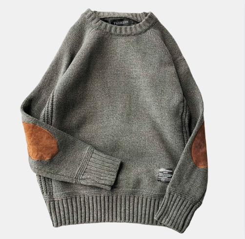 Henry | Maglione in Lana con Toppe sui Gomiti