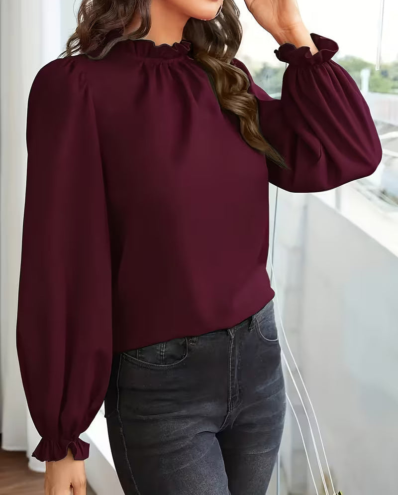 Viola | Blusa Elegante con Maniche a Sbuffo