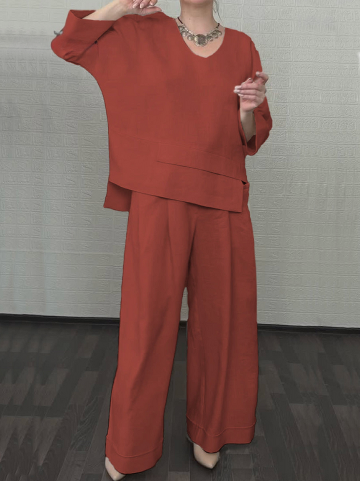 Renaya | Completo casual in cotone e lino