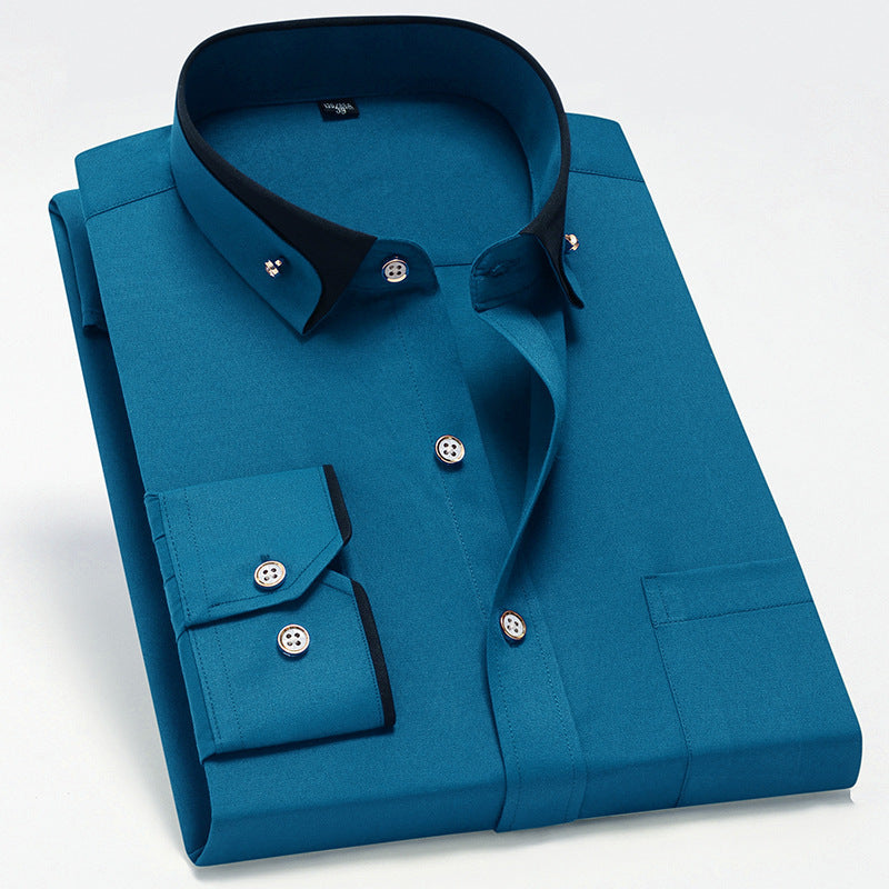 Alberto | Camicia classica in cotone a maniche lunghe