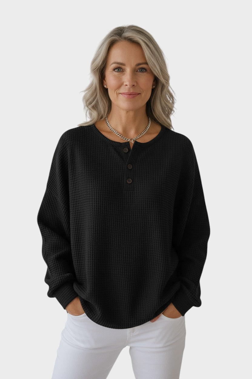 Elia™ | Maglione in Maglia A Vaffel