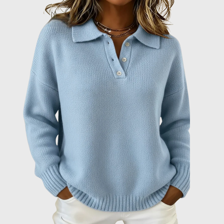 Olivia | Maglia Morbida con Colletto a Polo