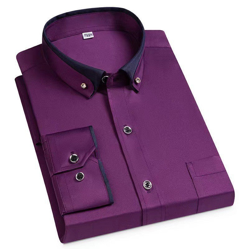 Alberto | Camicia classica in cotone a maniche lunghe